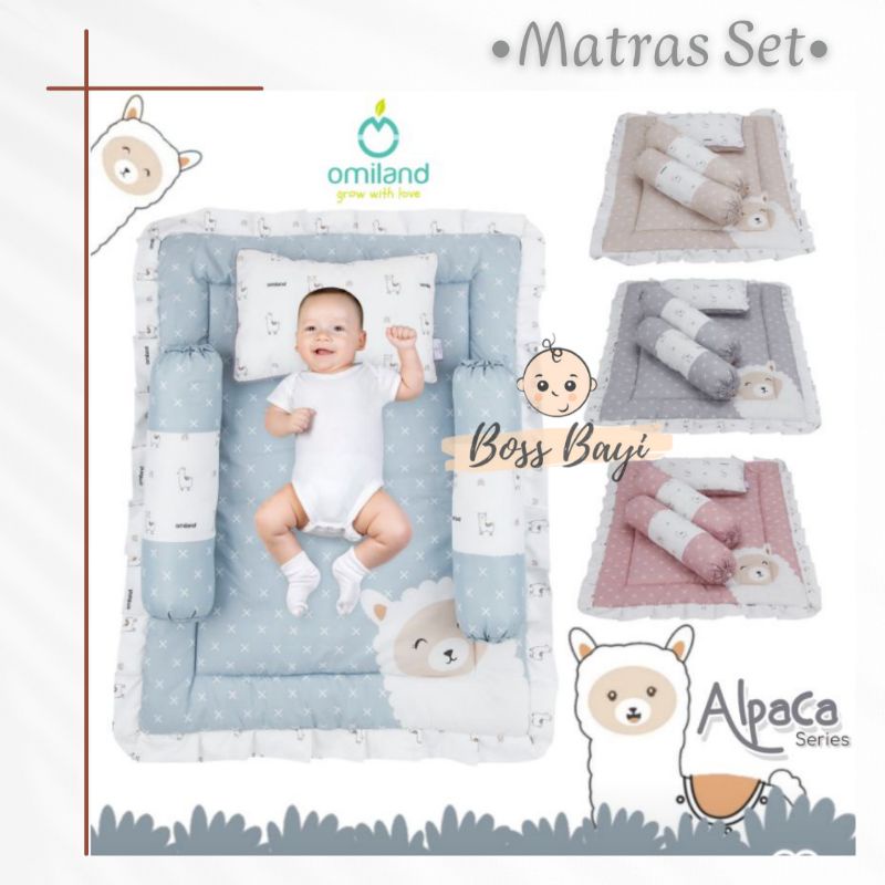 OMILAND - Matras Set / Alas Tidur Bayi Bantal Guling Set Alpaca Series