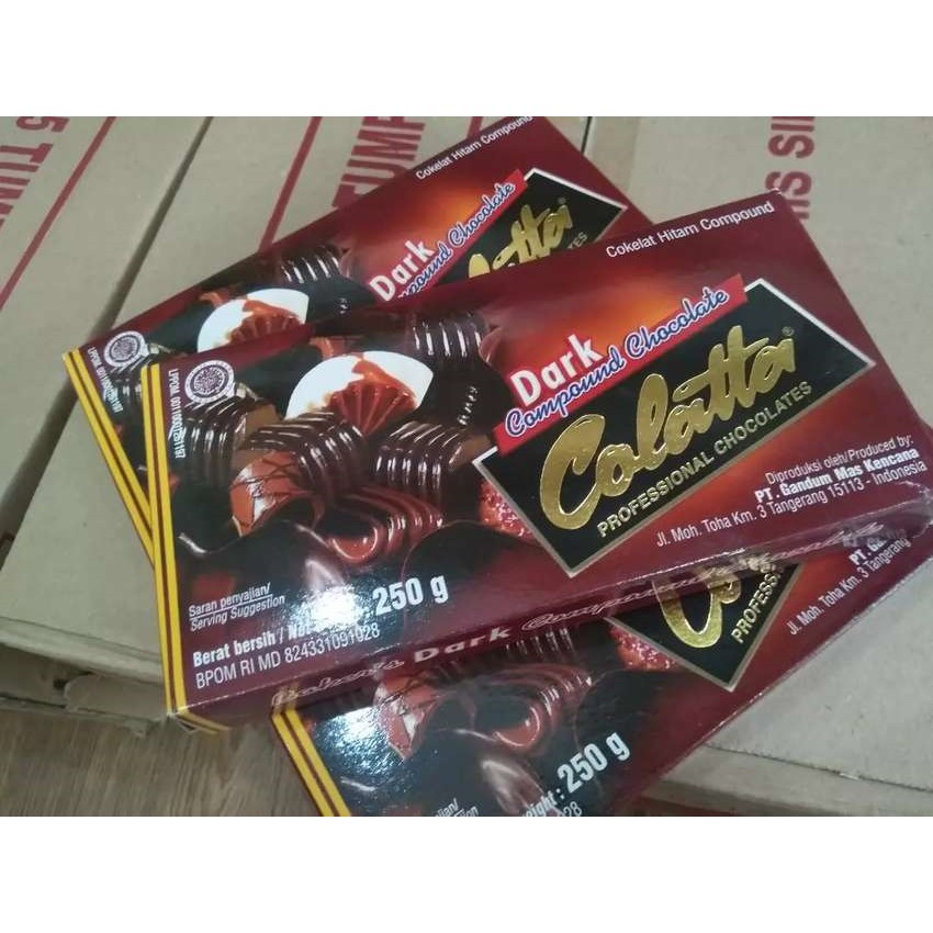 COKLAT COMPOUND COLATTA DARK 250gr MURAH PROMO