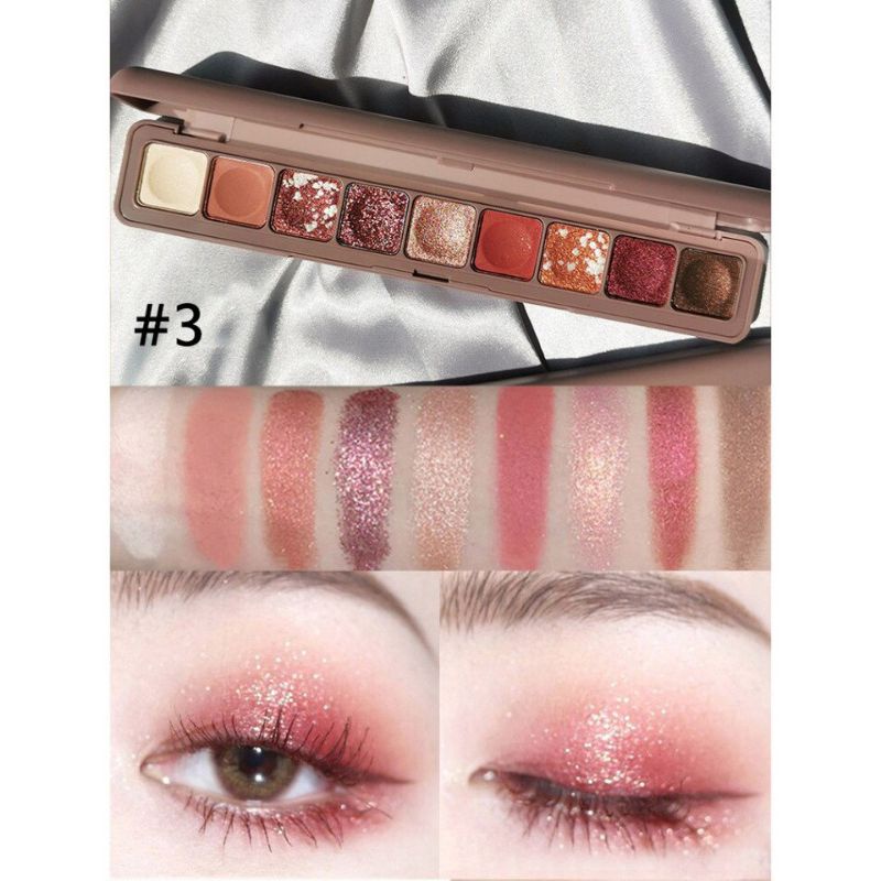 EYESHADOW 9 WARNA KOREAN EYESHADOW PALETTE ORIGINAL PIGMENTED NO 1 2 3 (cisumi)