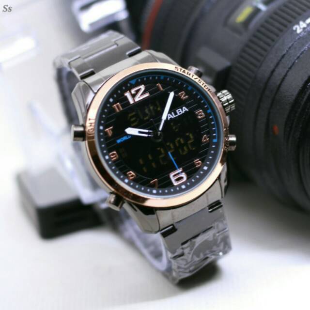 Jam Tangan ALBA Pria Dual Time ALR-02DG