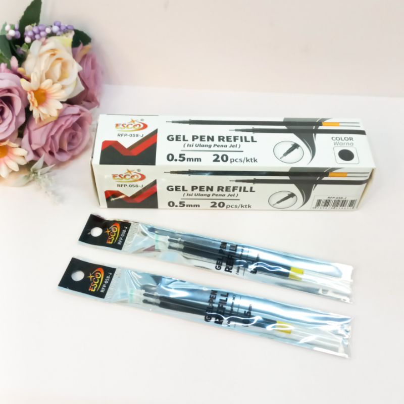 isi Pulpen /gell Pen Refill Esco isi 20pcs