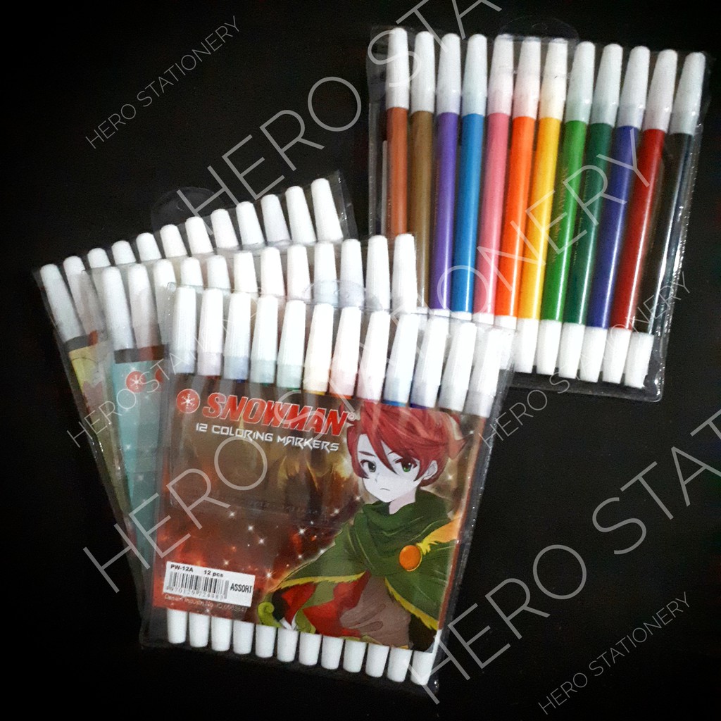 

Spidol snowman set 12 warna