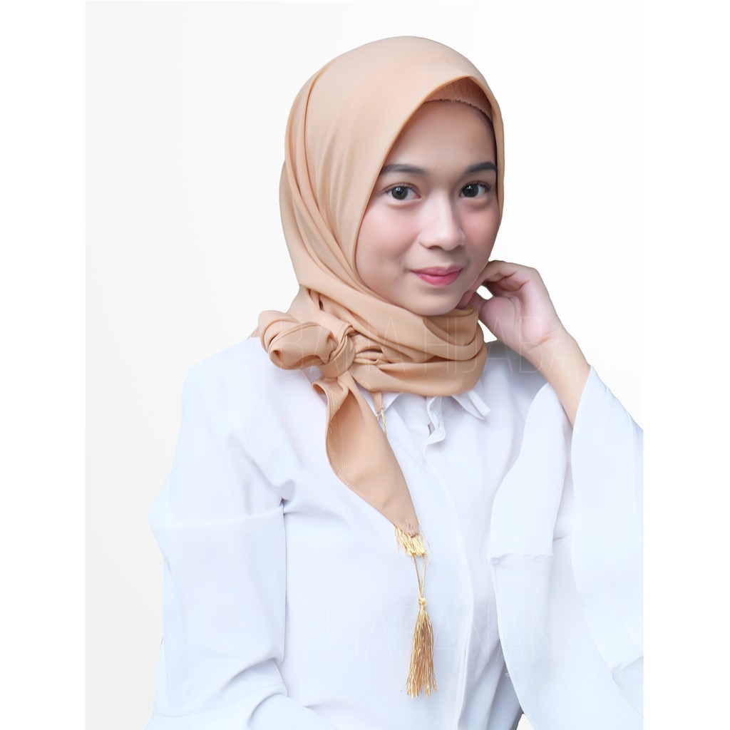 Segitiga Instan Azara Tassel Jilbab Instan Hijab Pastan Square Segiempat instan