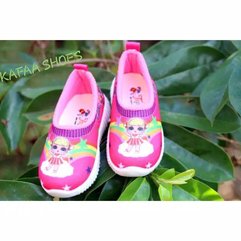 Sepatu Anak Perempuan Slip On Lol Usia 1 2 3 4 5 Tahun