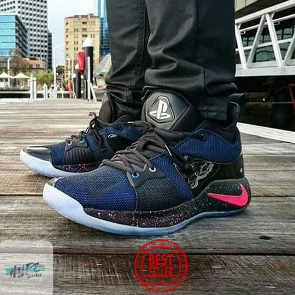 TERLARIS  Sepatu Basket Nike Paul George aka PG2 x Playstation Navy Premium Quality TERBARU