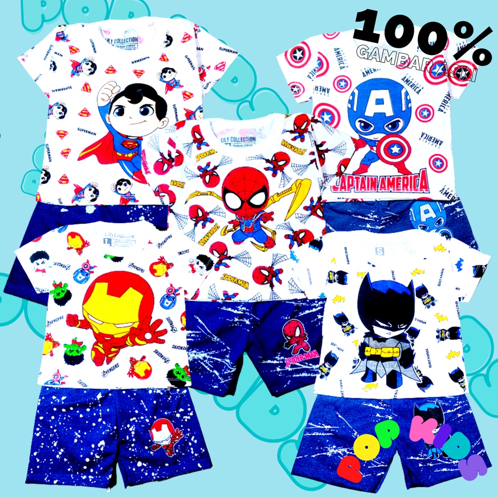 Pop Kids Setelan Anak Laki Laki 1 Tahun / Stelan Baju Bayi Laki Laki / Baju Bayi Laki Laki 1 Tahun /