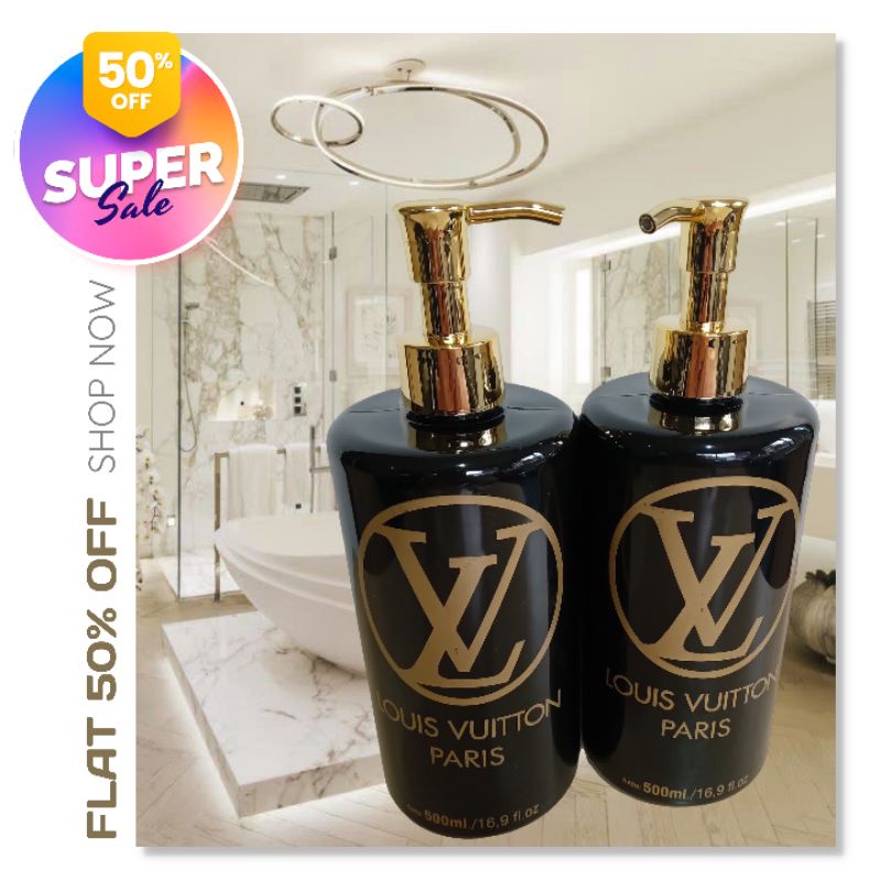 BOTOL REFILL SABUN CAIR, SHAMPO, LOTION LOUIS VUITTON LUXURY SERIES