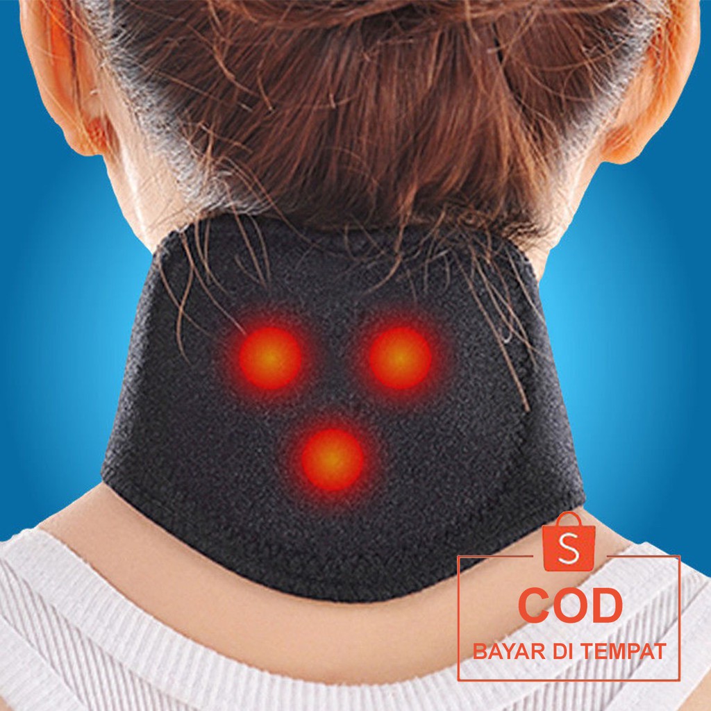 ✅COD Sabuk Korset Terapi Leher Turmalin Tourmaline Magnetic Therapy Self Heating Neck Pads