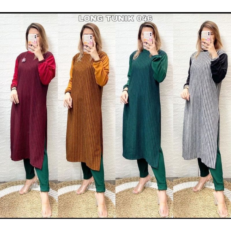 Igrea Long tunik Rajut Salur