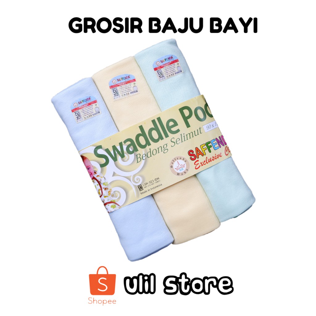 Per Set 3pc Bedong Polos SNI Jumbo Bedong Selimut Soft Swadle pod