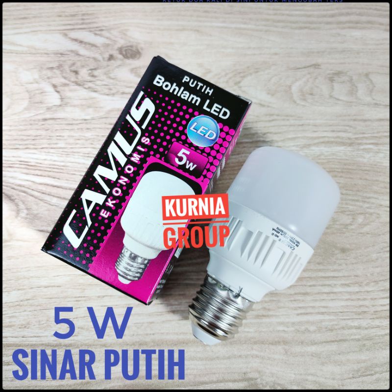 LAMPU LED 5W SINAR PUTIH TERANG BOHLAM 5WATT KAPSUL BULB LAMP 5 WATT TERMURAH CAPSUL BY HANNOCHS E27