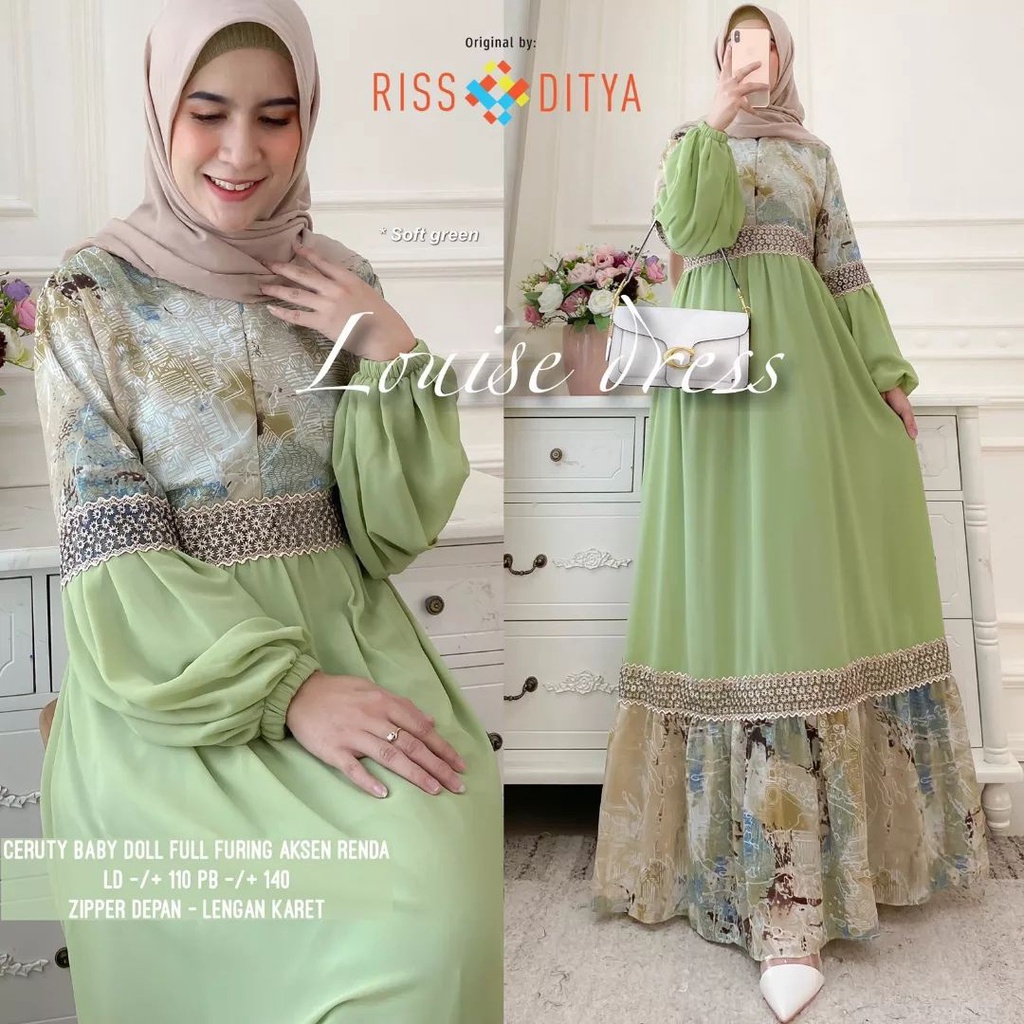 LOUISE ALANDIA ALDIRA MAXY DRESS ceruty by jasmine