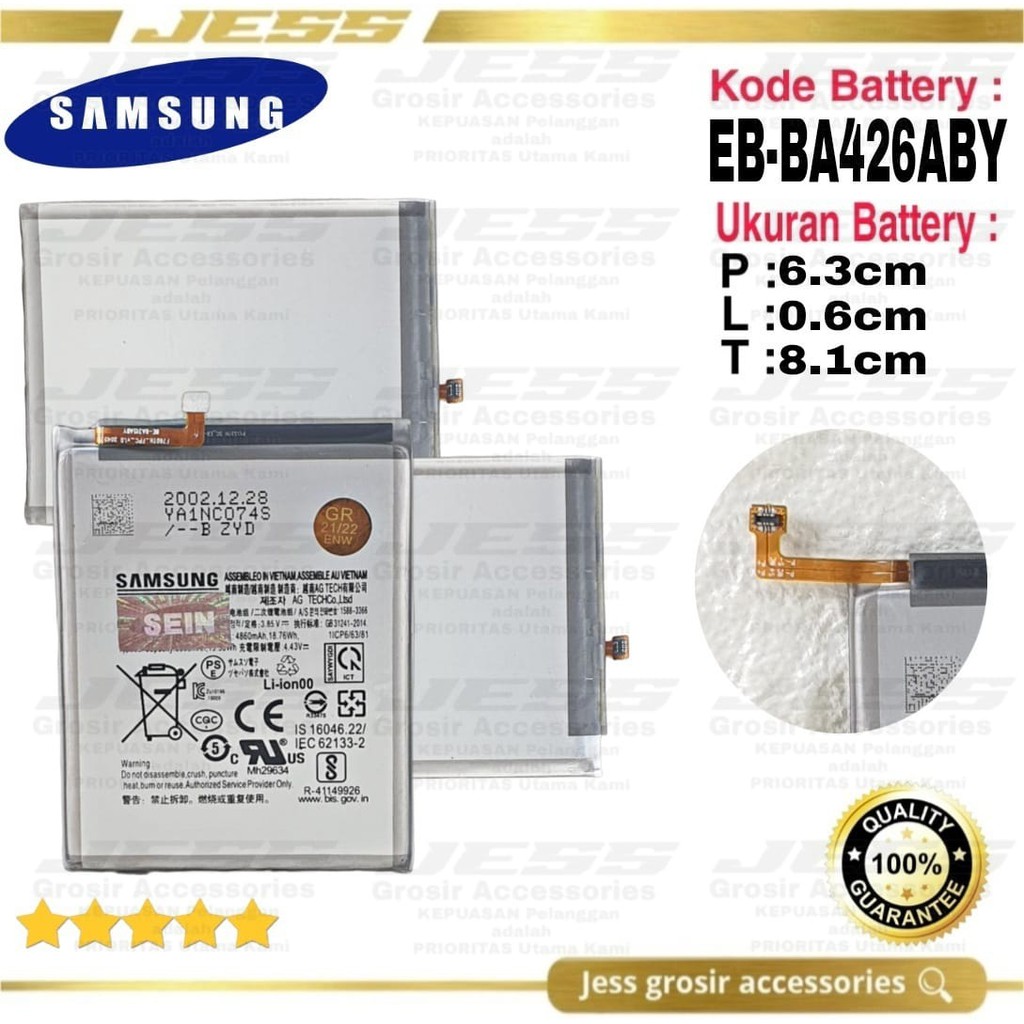 Baterai Original Samsung Galaxy A42 5G - A426 - A426B - SM-A426B Kode Battery EB-BA426ABY