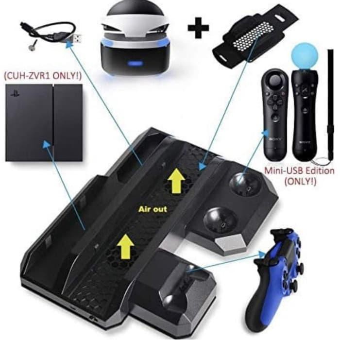 Aksesoris Acc Dobe Mutlifunction Host The Base For Ps4 Vr Glasses Fat Slim Pro Move Game Console Shopee Indonesia
