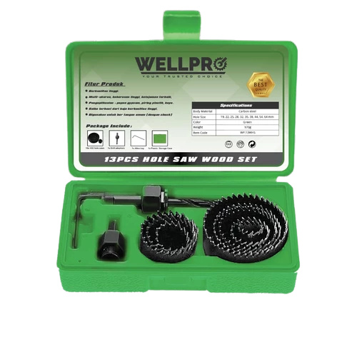 Wellpro Hole Saw 13 Pcs Mata Bor Pembolong Kayu Holesaw 13pcs Mata Bor Hidroponik Murah WELPRO