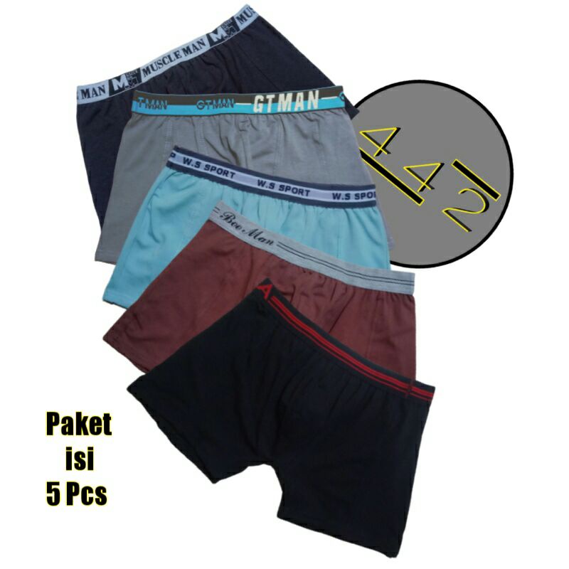 Sempak isi 5 Pcs Celana dalam pria Boxer