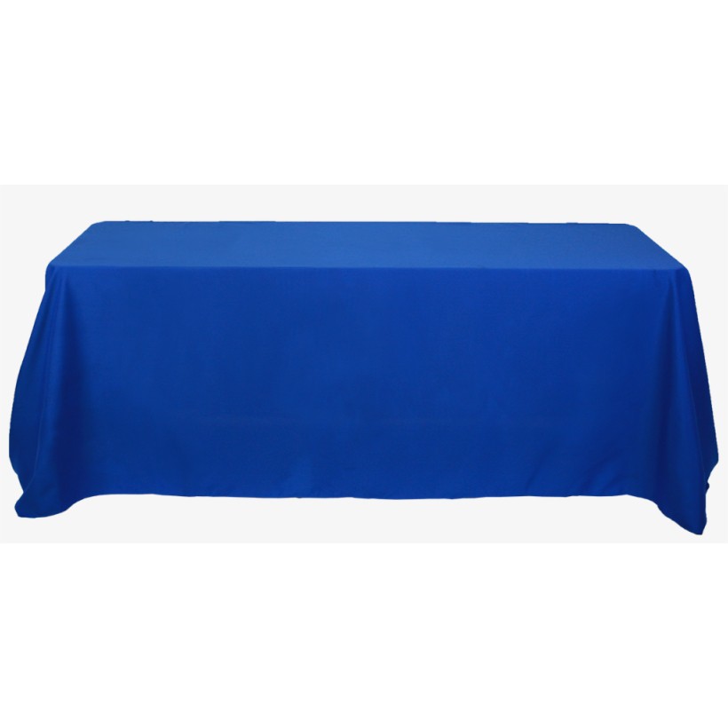 Table Cloth/Taplak Meja Persegi panjang Full Cotton/Damask Blue