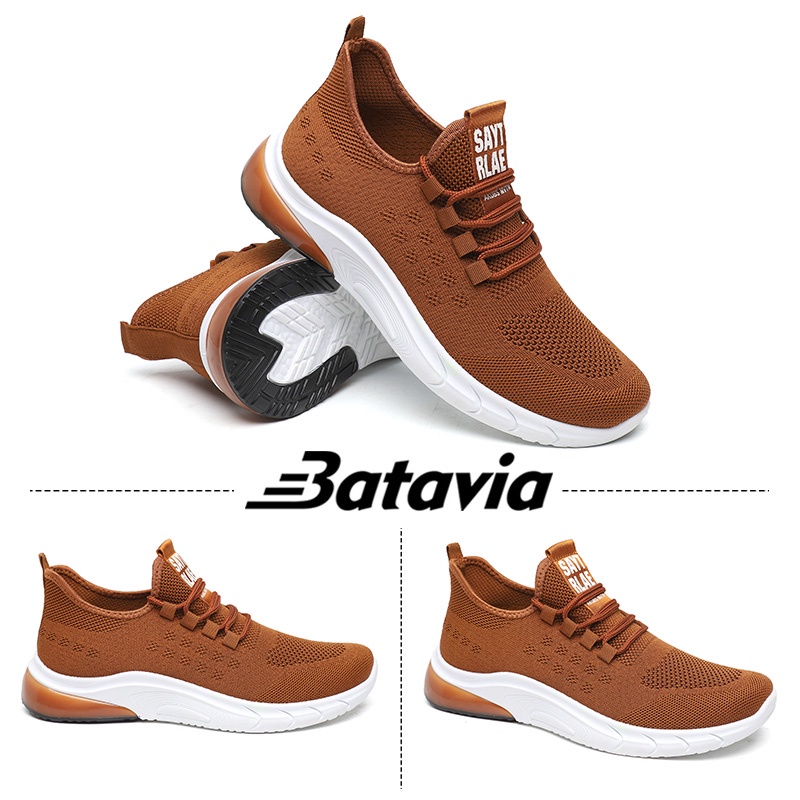 Batavia Sepatu olahraga impor premium laki terbaru rajut adem antislip antiaus sepatu lari dan sekolah anak B10