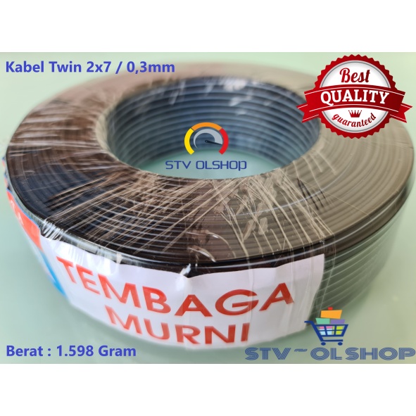 Kabel Twin Makita 2x7 0,3mm 100 meter Tembaga Murni