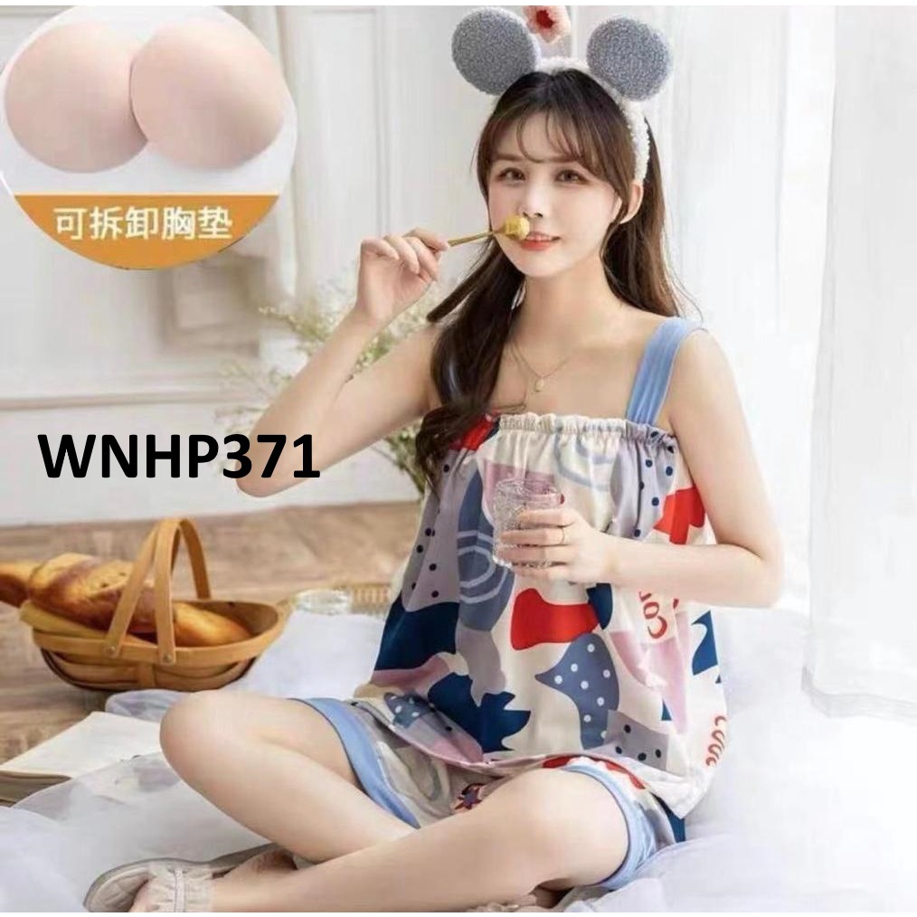 Baju Tidur Wanita Tanktop Tali Motif Floral