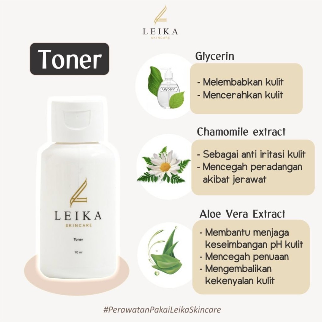 Toner Leika Skincare Aman 100% Resmi BPOM | Leika Skin Care Toner Pembersih Wajah