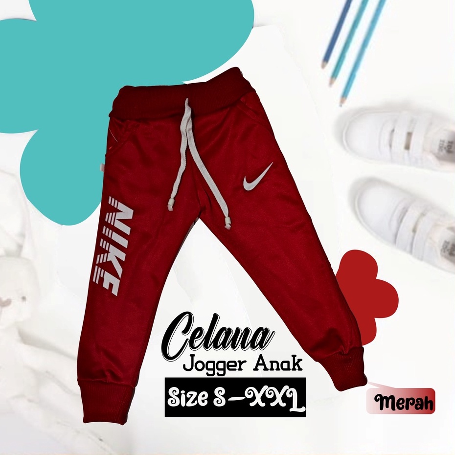 CELANA PANJANG JOGGER ANAK CELANA HARIAN SANTAI JOGER TRAINING PREMIUM OLAHRAGA LAKI LAKI COWOK PEREMPUAN USIA 1TAHUN SAMPAI 14TAHUN MOTIF SABLON BAHAN LOTTO PREMIUM