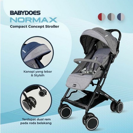 Makassar Kereta Dorong Bayi Stroller / Stroler Babydoes Normax Bisa Lipat &amp; Ditarik seperti Koper