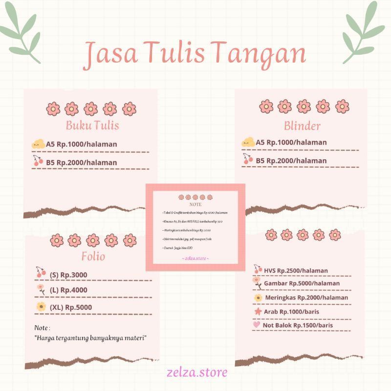 Jasa Tulis Tangan