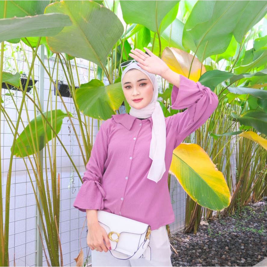 (RPA) BLOUSE LALA KEMEJA ATASAN WANITA CRINKLE AIRFLOW