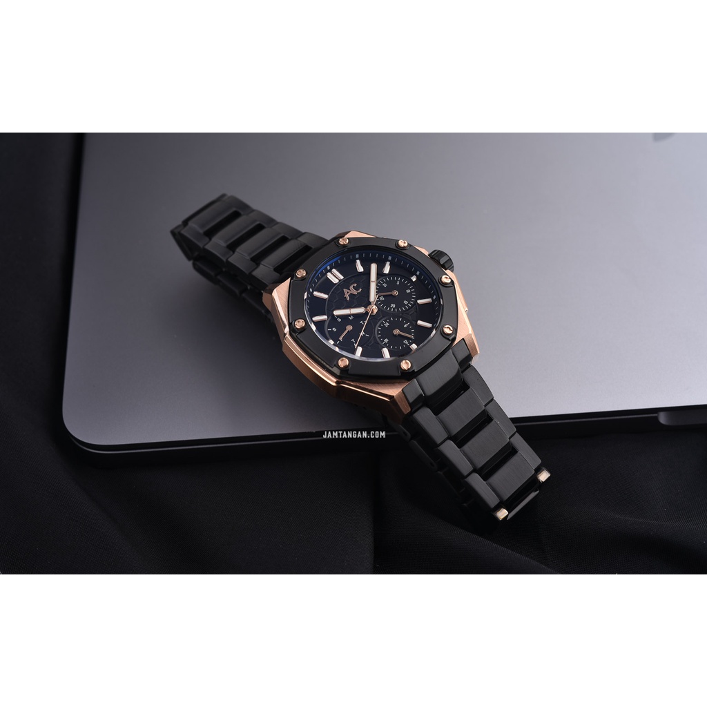 Alexandre Christie AC 9601 BF BBRBA Ladies Black Dial Black Stainless Steel Strap