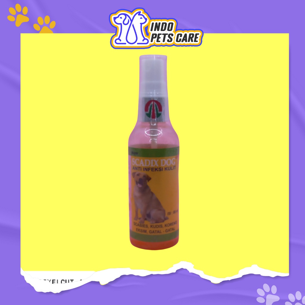 OBAT ANTI INFEKSI ANJING - SCADIX DOG SPRAY 60ML - OBAT ANJING ANTI SCABIES KUDIS KURAP KORENG BOROK