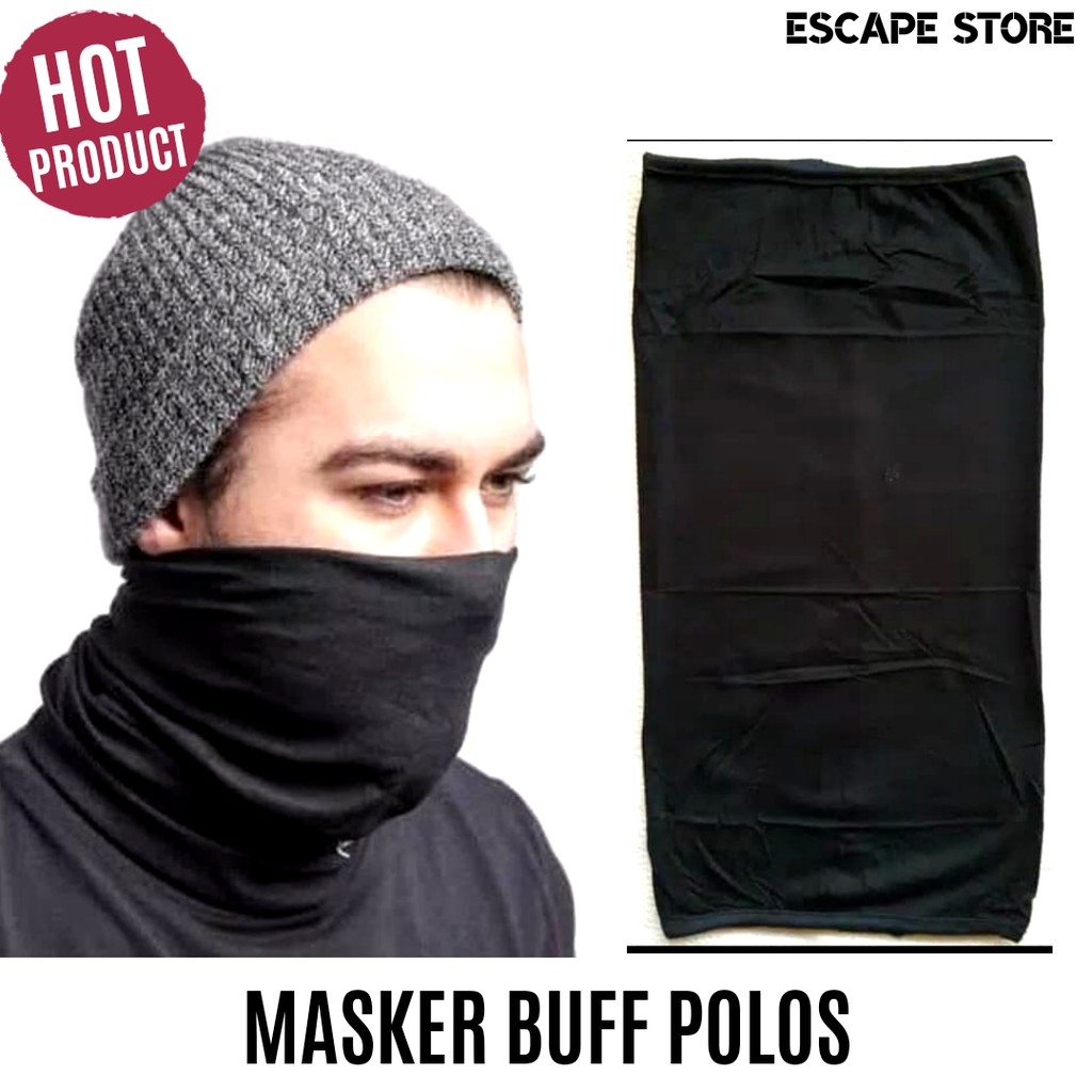 Masker Buff Polos Tanpa Jahitan / Bandana / Masker Motor / Buff Multifungsi SEAMLES - ISI 6 PCS