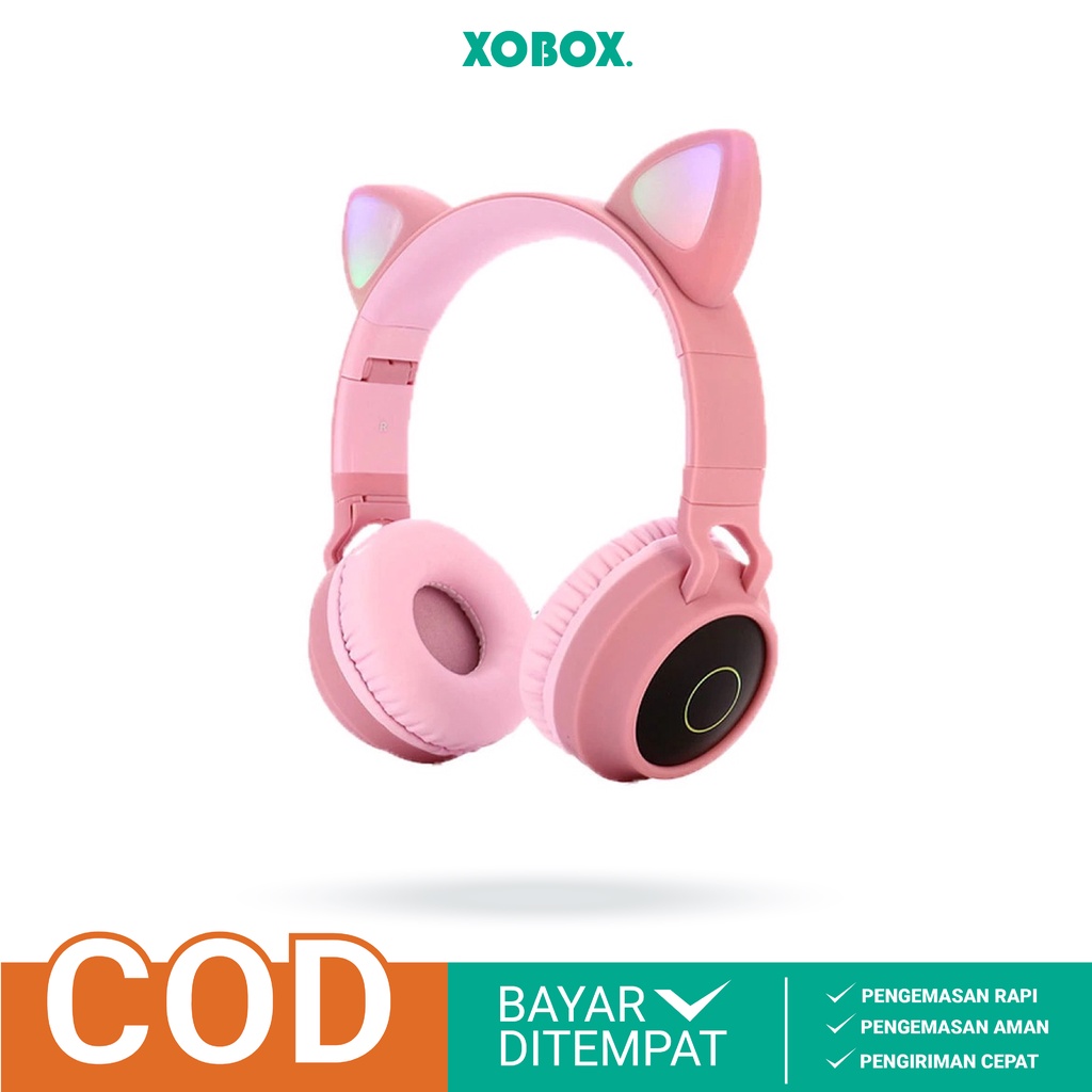 XOBOX - Headset Bluetooth 5.0 Cat Ear BT, FM, TF, AUX BT-028C