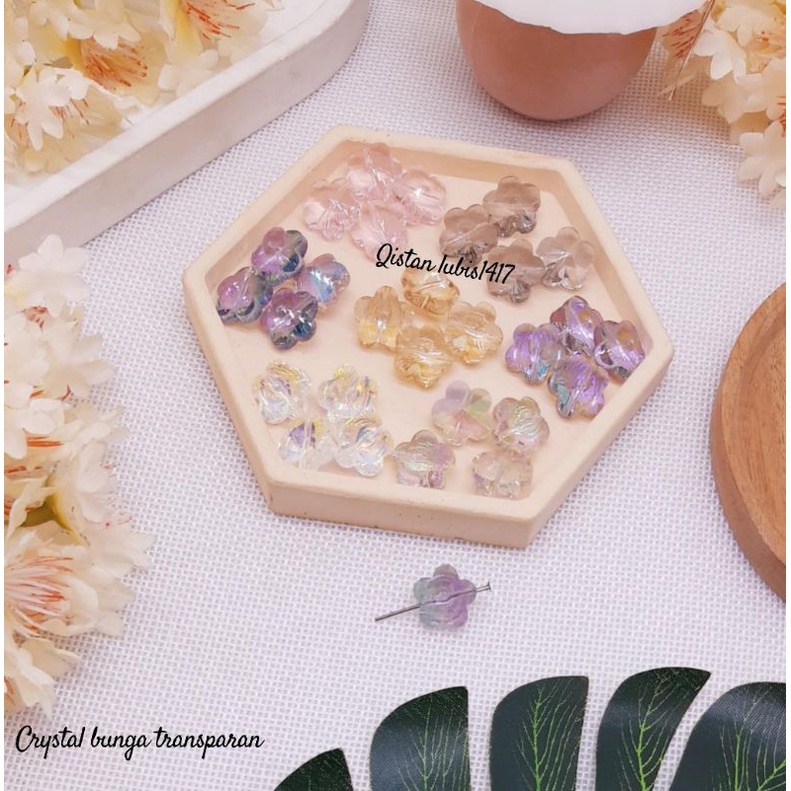 Crystal bunga &amp; love Transparan