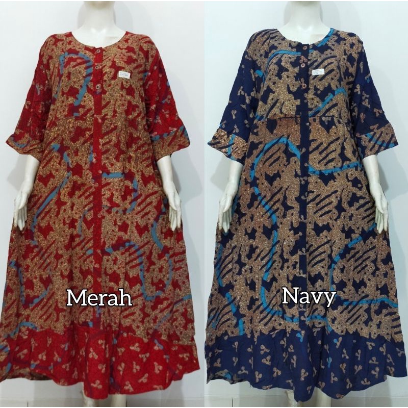 OZERA - DASTER JUMBO SEKDRESS JODHA BATIK ASLI PEKALONGAN LENGAN 3/4