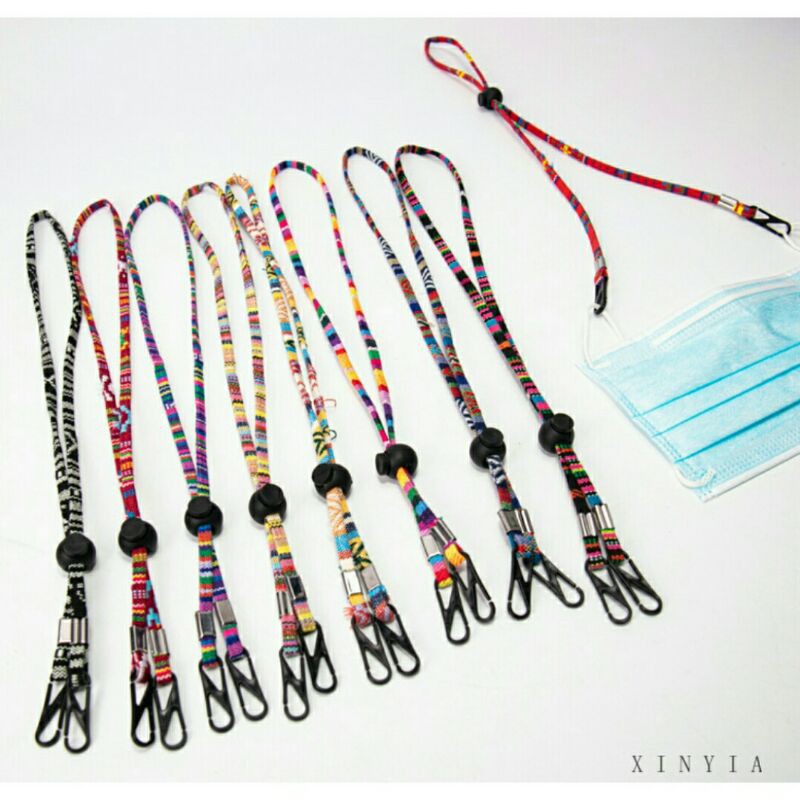 TALI MASKER NAGITA 20 MOTIF / TALI PENGAIT GANTUNGAN MASKER / 3IN 1 KONEKTOR STRAP MASKER KACAMATA