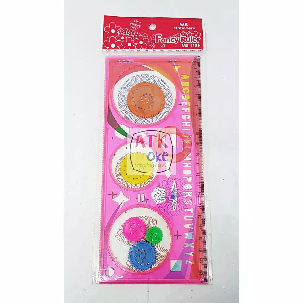

Penggaris Fancy Ruler Alphabet Lingkaran MS-1101