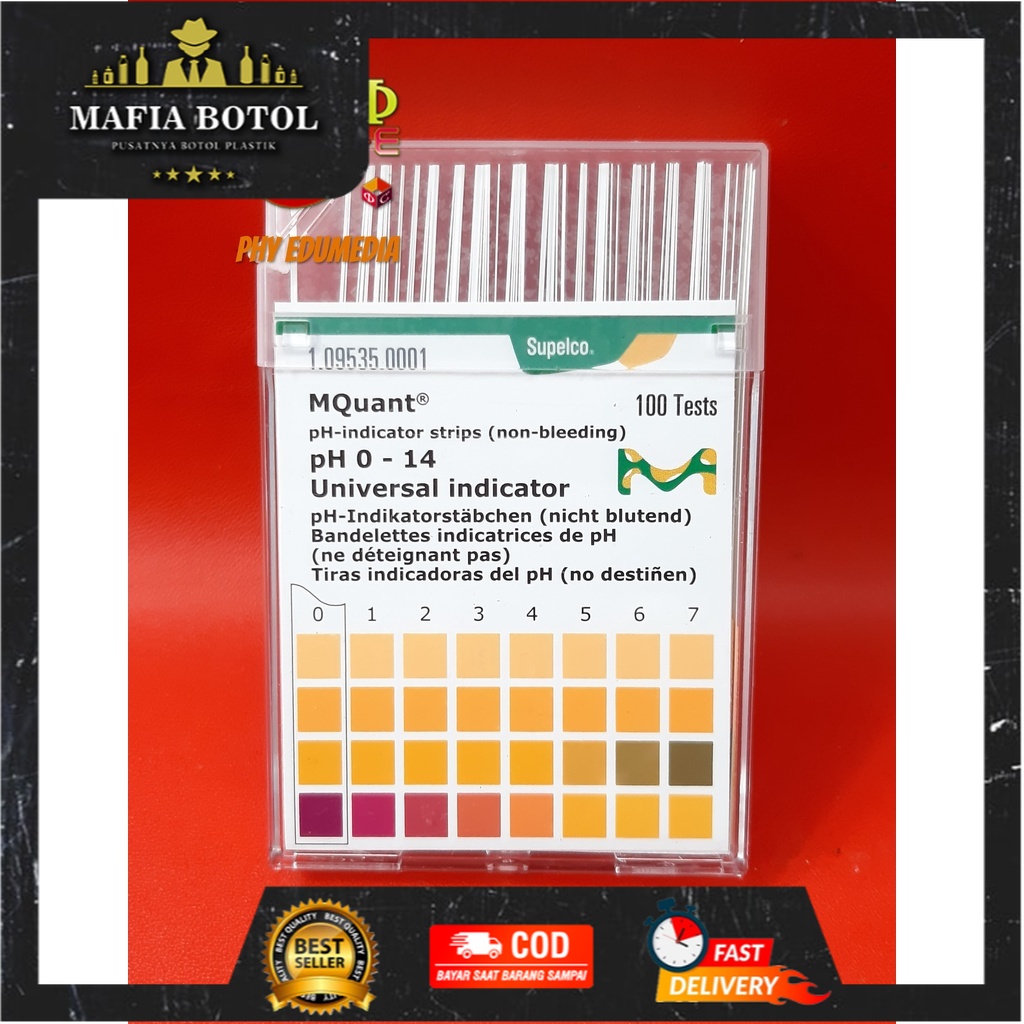 Kertas PH Indikator Universal MERCK / PH Paper Strip / PH Test Strips MERCK pH 0-14