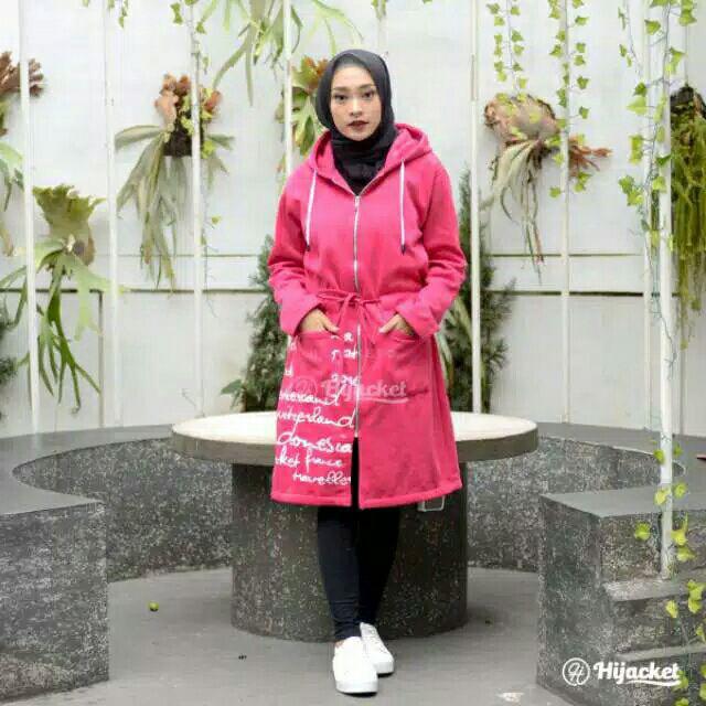 JAKET WANITA MUSLIMAH HIJACKET® URBANASHION ORIGINAL JAKET HIJABER NO.1 DI INDONESIA-ROSEPINK