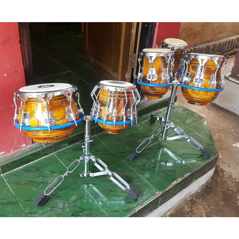 Kendang Ketipung Dangdut Ring V8 Tak Petir Plus Kempul isi 3 Warna Bakaran