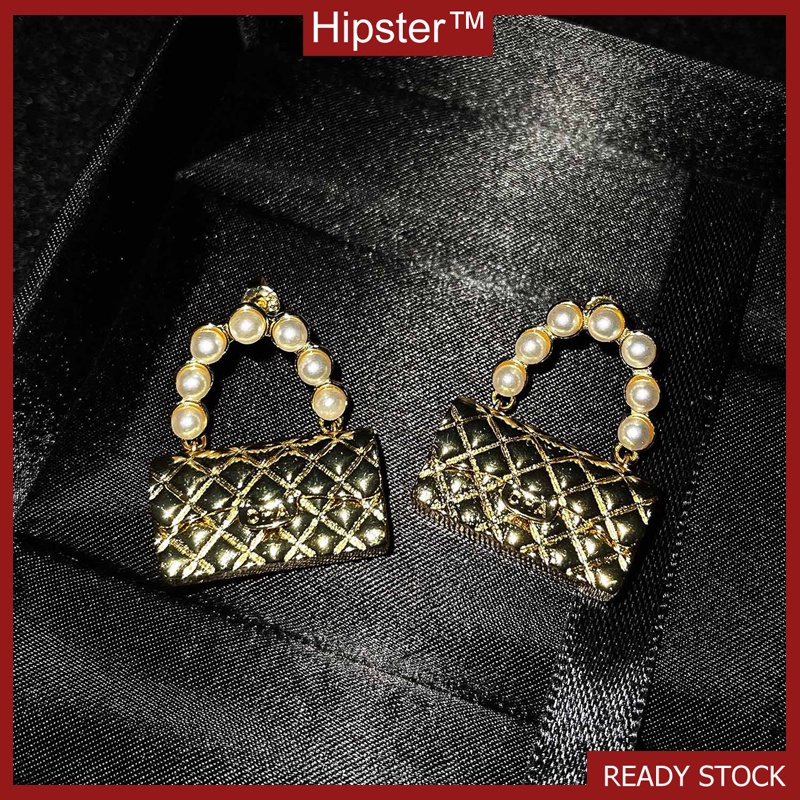 Retro Elegant Personalized Golden Girls' Bags Style Ear Studs