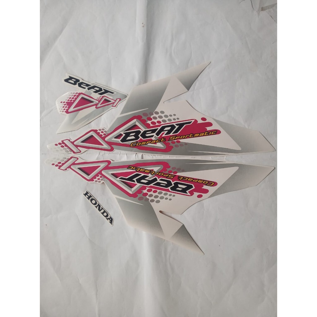 stiker striping honda beat karbu 2011 putih
