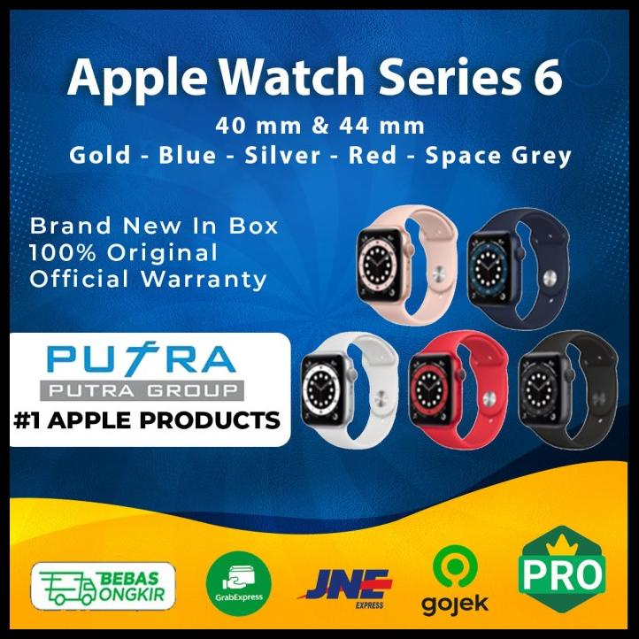Jual Apple Watch Series 6 44Mm 40Mm 44 40 Mm Red Gold Pink Space Grey Blue  Indonesia|Shopee Indonesia