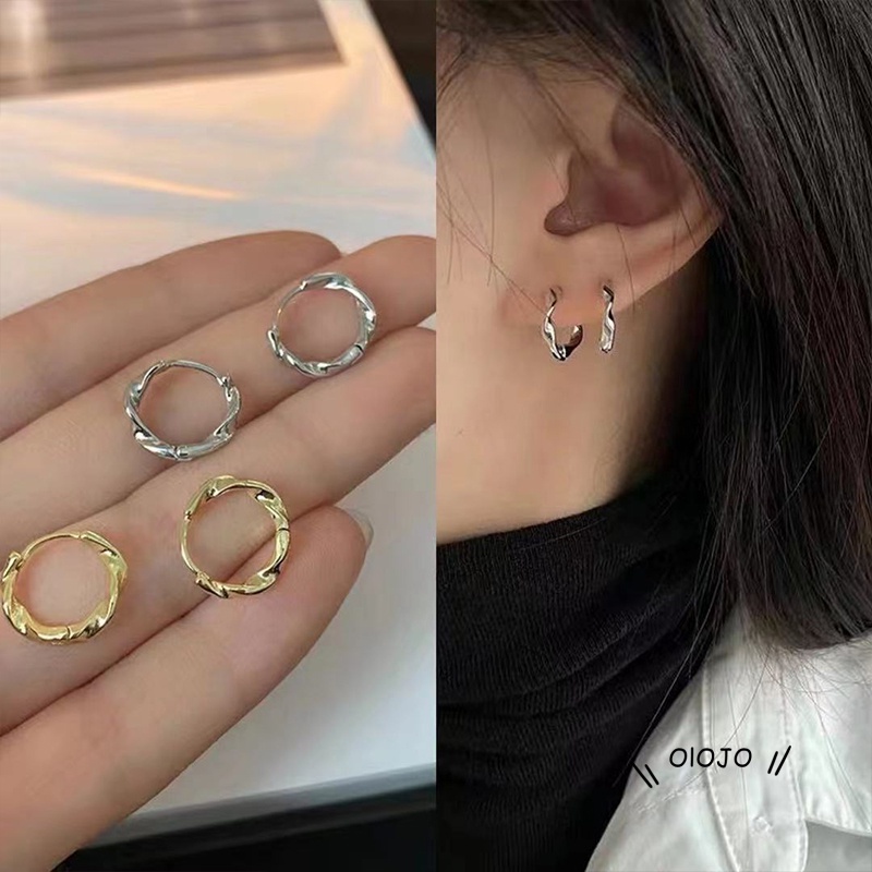 Anting Bulat Kecil Model Twist Untuk Wanita - ol2