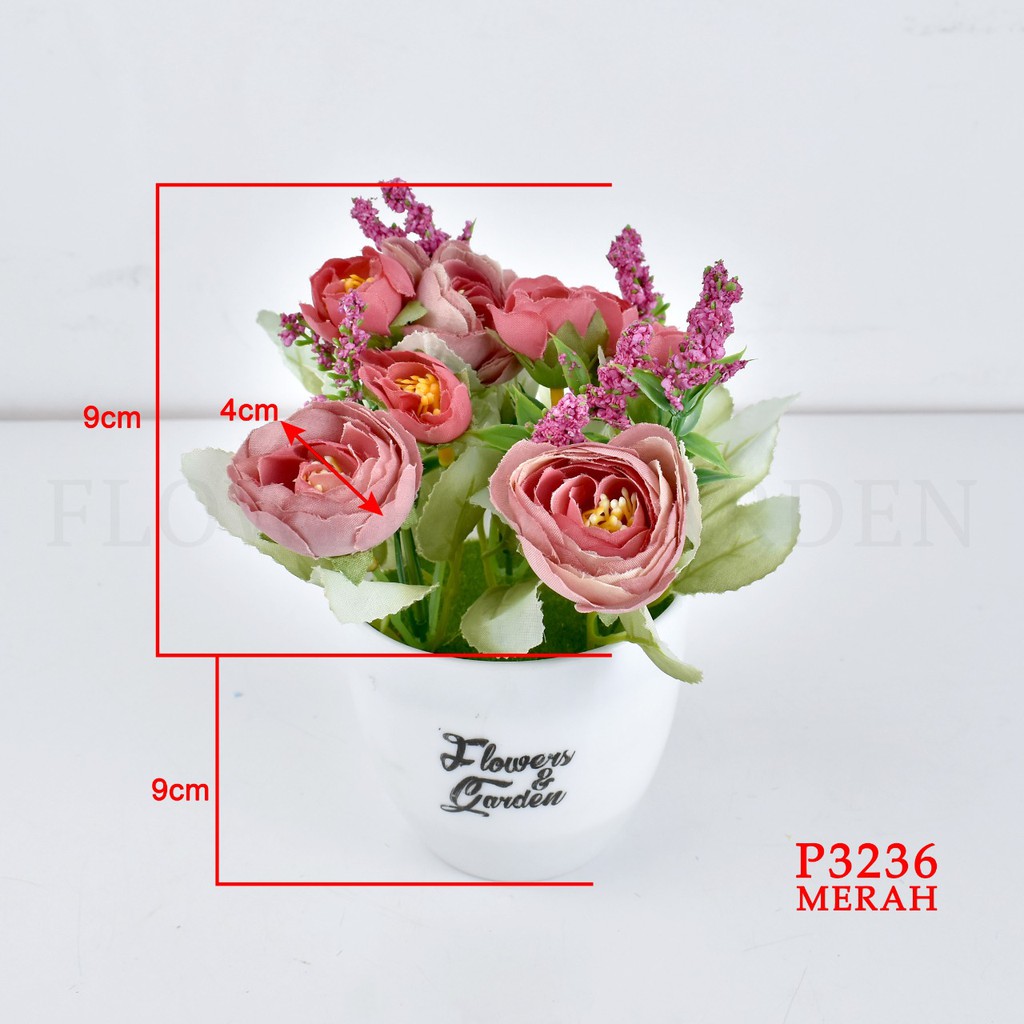 TIB P3236 TANAMAN BUNGA HIAS POT TANAMAN HIAS DEKORASI RUMAH DAN BUNGA PLASTIK-2