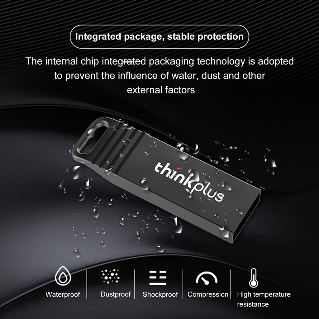 (Huluboy) Lenovo-thinkplus Flashdisk USB High speed Bahan Logam