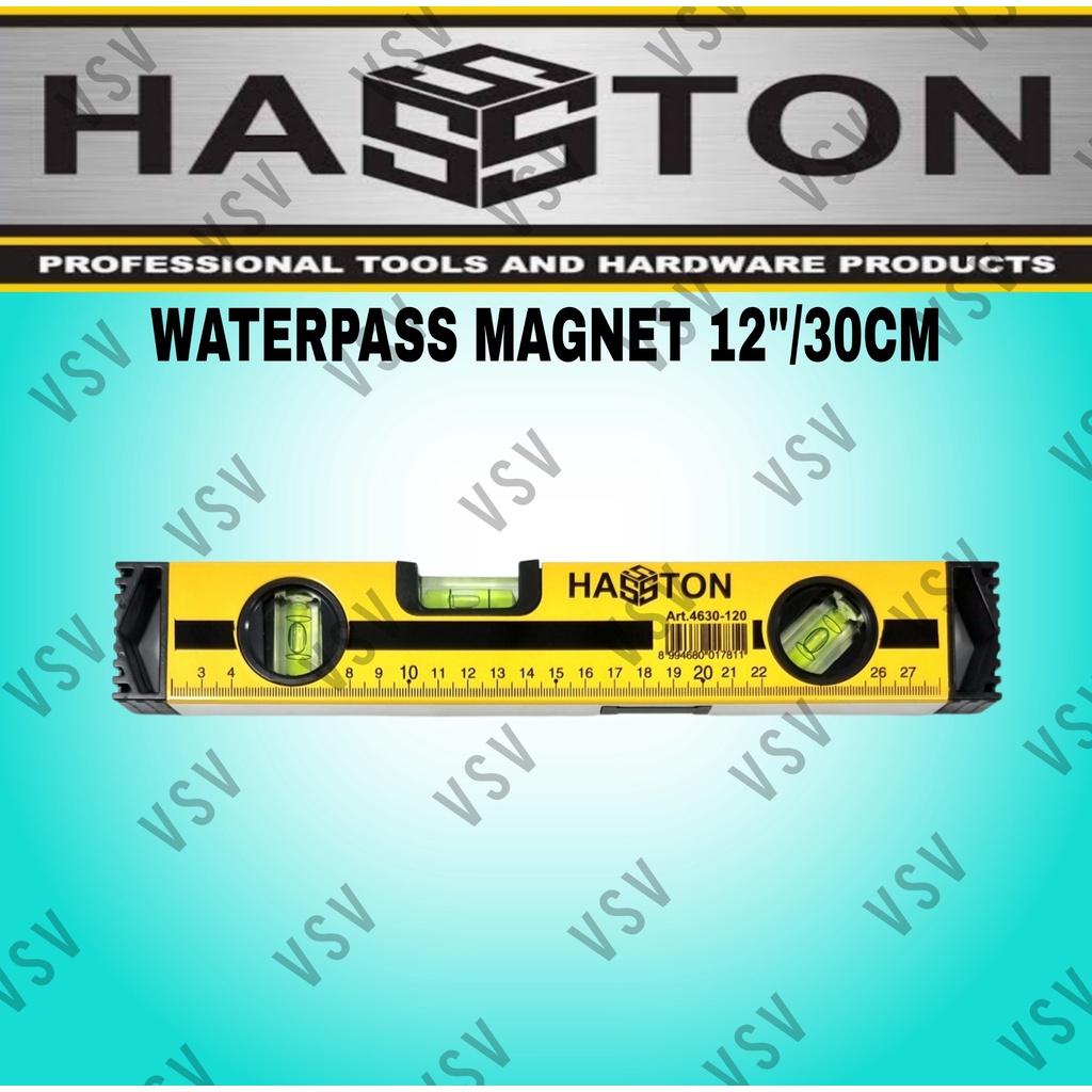 Hasston Waterpass Magnet 12&quot; Waterpass Alumunium 30Cm 4630-120