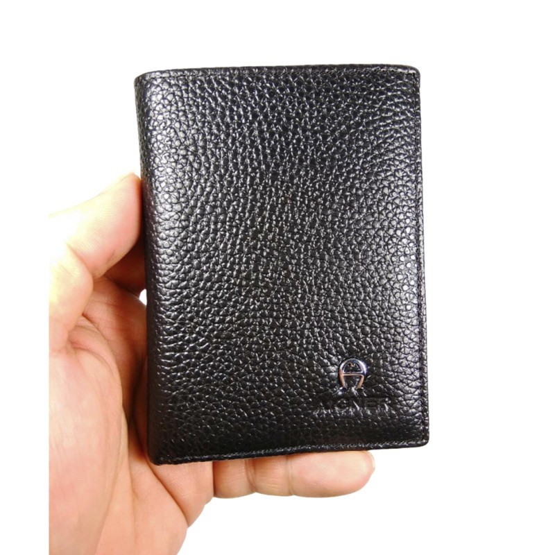 EKSKLUSIF Card Holder / Dompet Kartu dengan slot uang Kulit sapi Asli