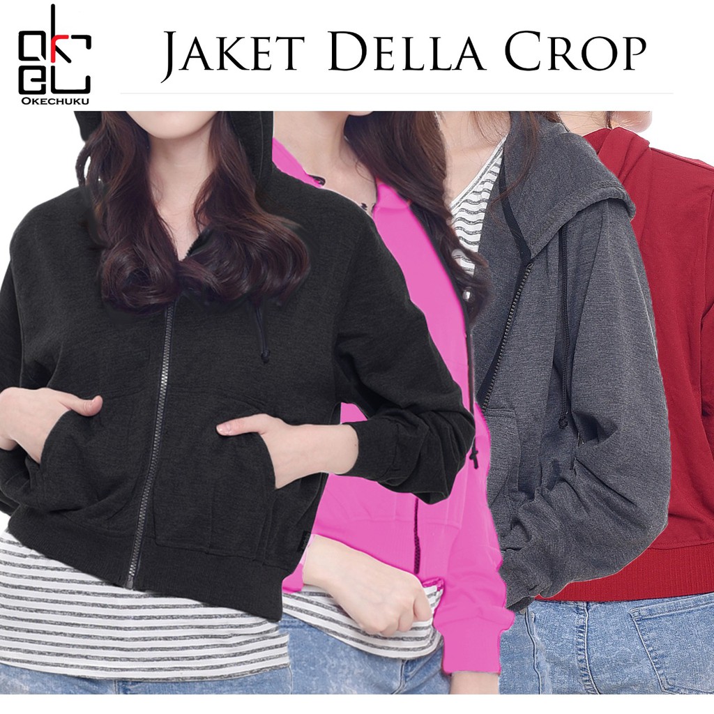 jaket hoodie crop