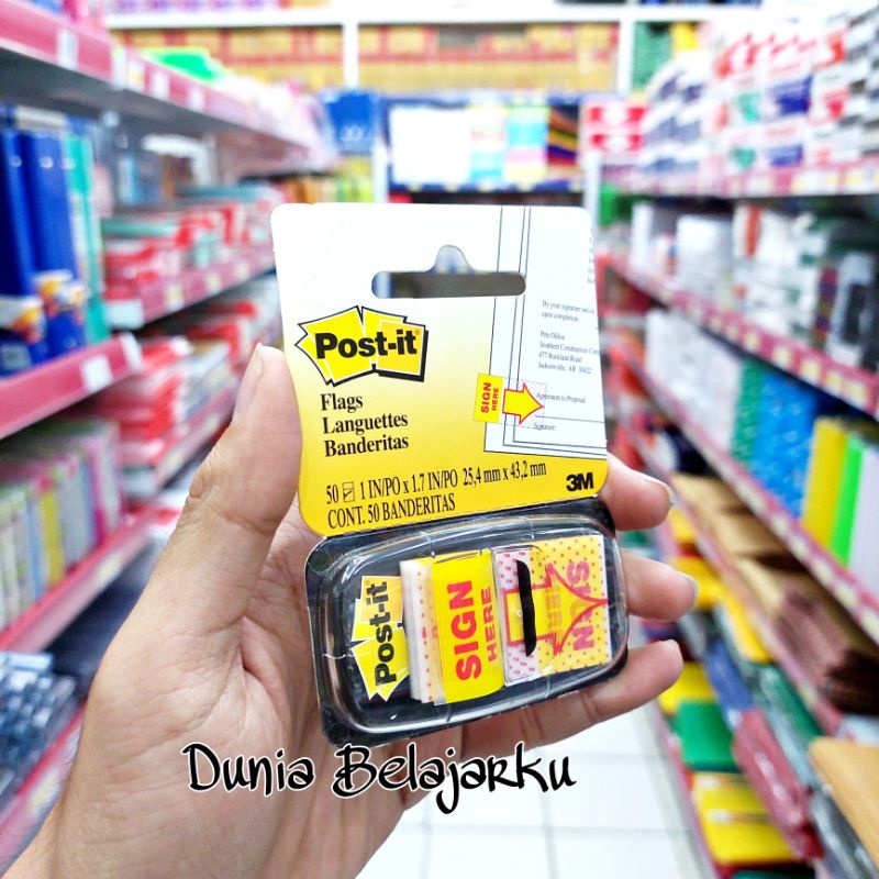 

Sign Here Post It 3M 680-9 / SIGN HERE Sticky Note Memo Isi 50 Lembar